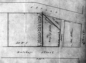 Sketch of burial ground location