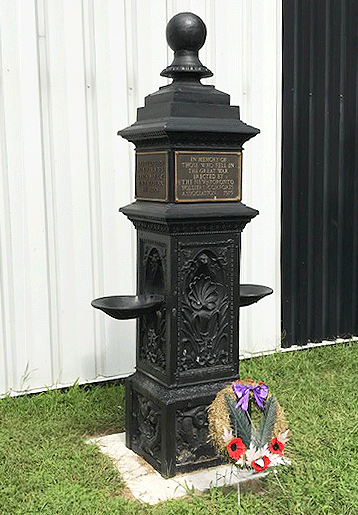 WWI memorial fountain